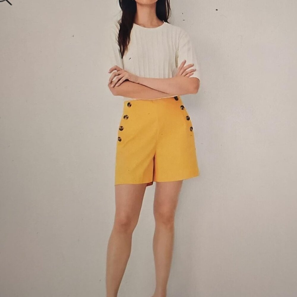 💛⚓ Ann Taylor Sailor Shorts‎ – Sunshine Yellow (NEW WITH TAGS) ⚓💛